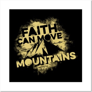 Bible art. Faith can move mountains. Posters and Art